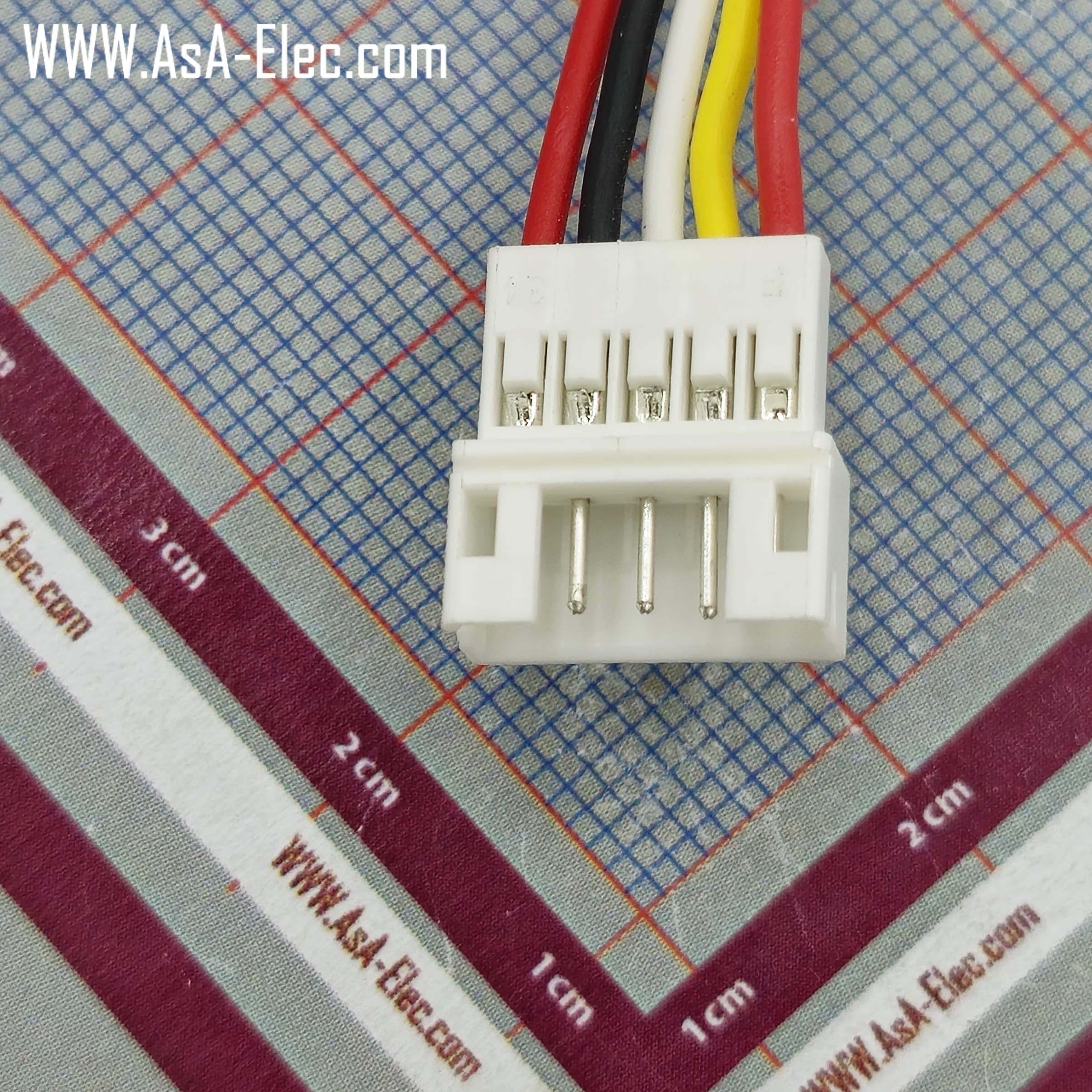 کانکتور مینیاتوری 5 پین نر بین راهی  سیمدار PH 2.00 mm